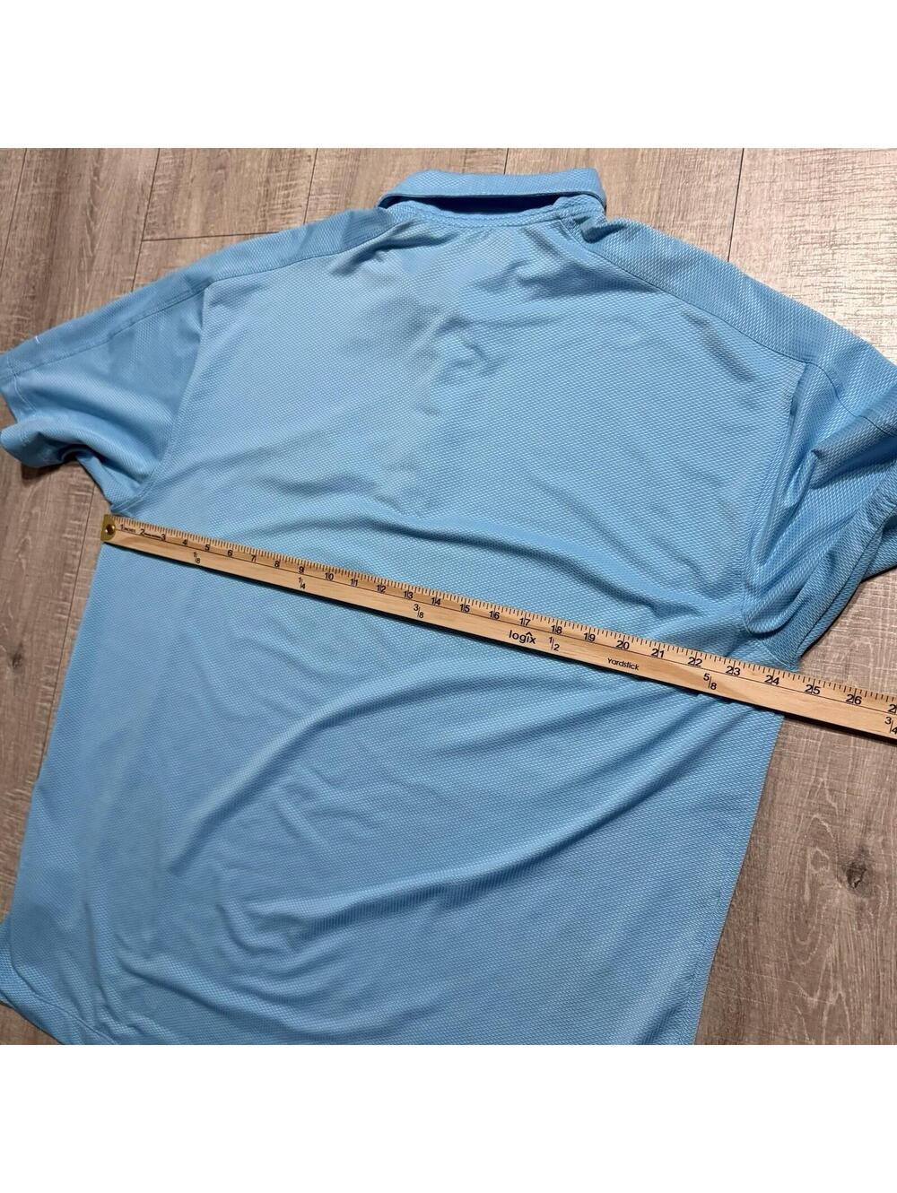 Nike Golf Fit-Dry Indianapolis Speedway Textured Blue Shirt 256488 490‎ Men’s XL - Picture 8 of 9